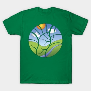 Simplicity Graphical Landscape T-Shirt